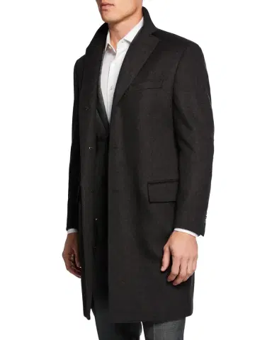 CORNELIANI Men's ID Wool Top Coat | Thumbnail 4