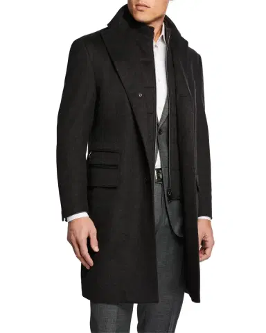 CORNELIANI Men's ID Wool Top Coat | Thumbnail 1