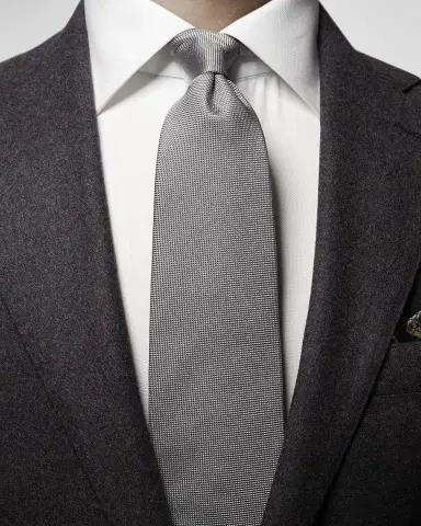 Eton Men's Textured Solid Silk Tie | Thumbnail 2