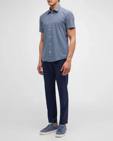 BOSS Men's Genesis Slim-Fit Wool Trousers | Thumbnail 2