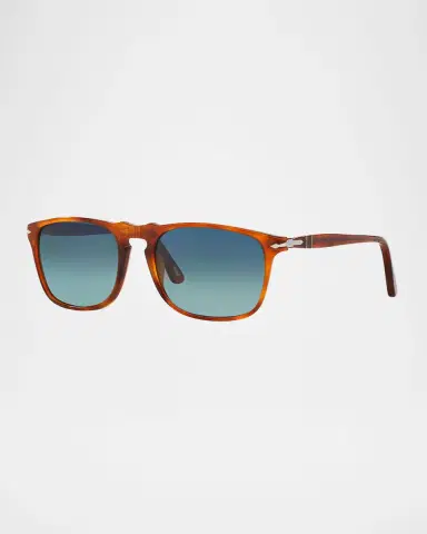 Persol Men's Flat-Top Square Sunglasses - Gradient Polarized | Thumbnail 2 Persol Men's Flat-Top Square Sunglasses - Gradient Polarized | Thumbnail 2