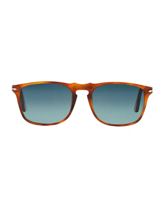 Persol Men 's Flat-Top Square Sunglasses - Gradient Polarized