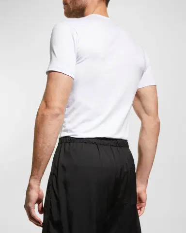 Neiman Marcus Men's 3-Pack Cotton Stretch T-Shirts | Thumbnail 2