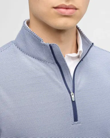 Peter Millar Men's Perth Micro-Stripe Half-Zip Sweater | Thumbnail 4