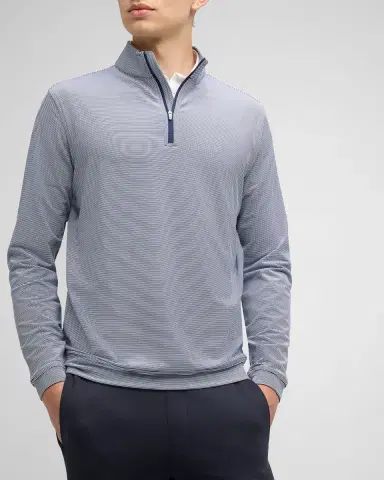 Peter Millar Men's Perth Micro-Stripe Half-Zip Sweater | Thumbnail 5