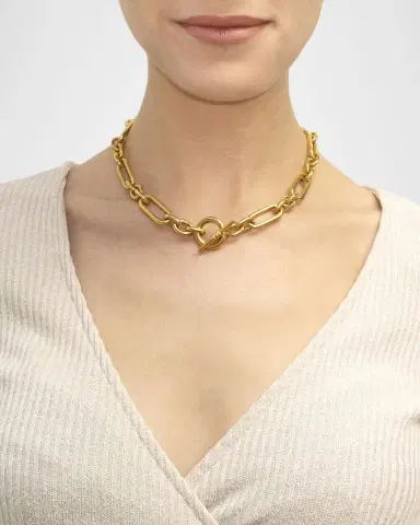 Ben-Amun Short Chain-Link Necklace | Thumbnail 2 Ben-Amun Short Chain-Link Necklace | Thumbnail 2
