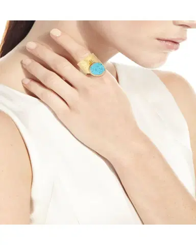 NEST Jewelry Turquoise Charm Ring | Thumbnail 4
