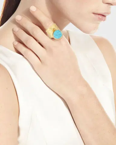 NEST Jewelry Turquoise Charm Ring | Thumbnail 1