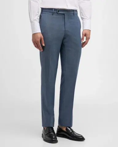 Zanella Men's Parker Classic Flat-Front Trousers | Thumbnail 3 Zanella Men's Parker Classic Flat-Front Trousers | Thumbnail 3