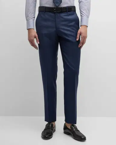 Zanella Men's Parker Classic Flat-Front Trousers | Thumbnail 9 Zanella Men's Parker Classic Flat-Front Trousers | Thumbnail 9