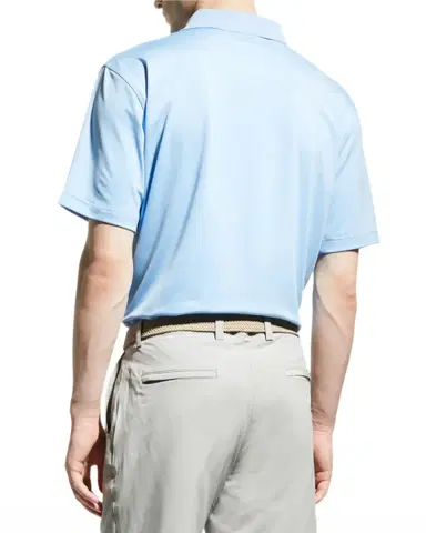 Peter Millar Men's Stretch-Jersey Polo Shirt | Thumbnail 3