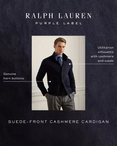 Ralph Lauren Purple Label Suede-Front Cashmere Cardigan | Thumbnail 7 Ralph Lauren Purple Label Suede-Front Cashmere Cardigan | Thumbnail 7