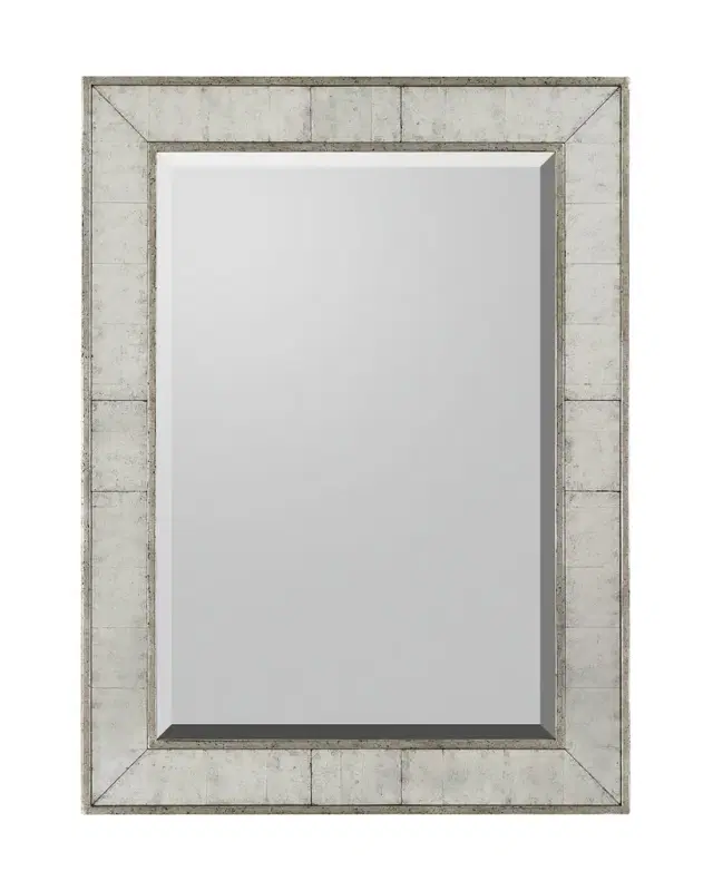 Silver Frame with Center Rectangular Beveled Mirror