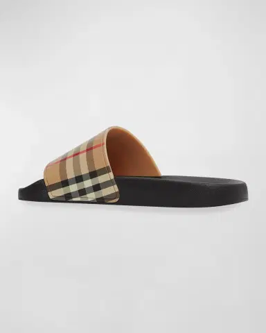 Burberry Furley Vintage Check Slide Sandals | Thumbnail 4 Burberry Furley Vintage Check Slide Sandals | Thumbnail 4