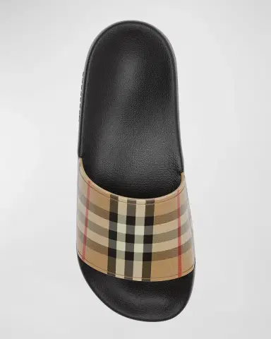 Burberry Furley Vintage Check Slide Sandals | Thumbnail 5 Burberry Furley Vintage Check Slide Sandals | Thumbnail 5