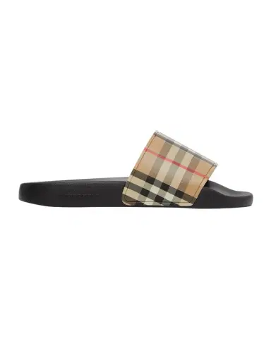 Burberry Furley Vintage Check Slide Sandals | Thumbnail 1 Burberry Furley Vintage Check Slide Sandals | Thumbnail 1