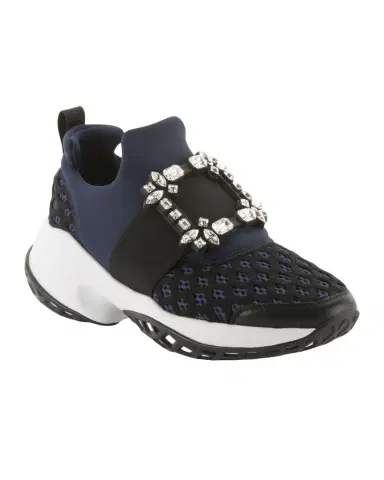 Roger Vivier Running Strass Buckle Stretch Sneakers | Thumbnail 1 Roger Vivier Running Strass Buckle Stretch Sneakers | Thumbnail 1