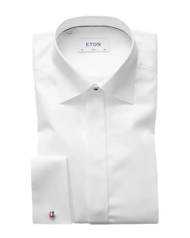 Eton Men 's Slim-Fit Fly Front Formal Shirt