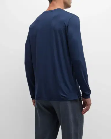 Derek Rose Men's Long-Sleeve Jersey Tee | Thumbnail 6 Derek Rose Men's Long-Sleeve Jersey Tee | Thumbnail 6