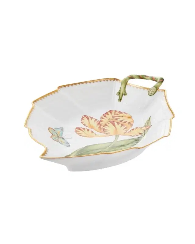 Tulip Leaf Dish, Yellow/Red