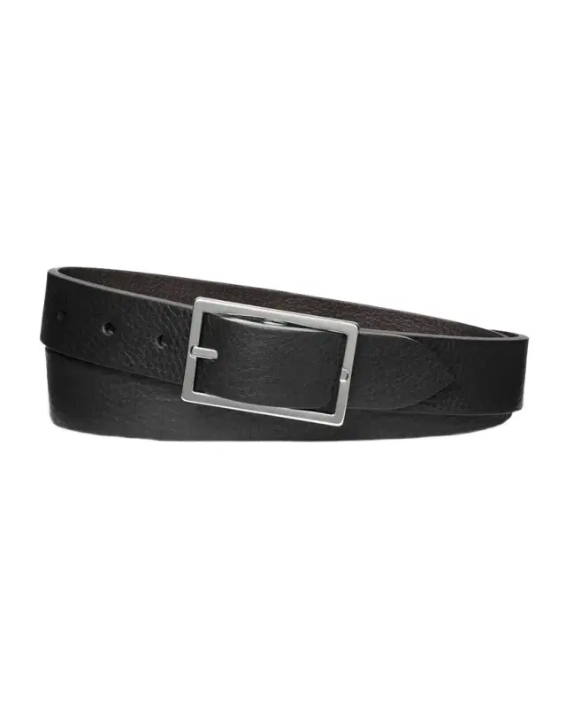 Shinola Men 's Reversible Rectangular-Buckle Leather Belt