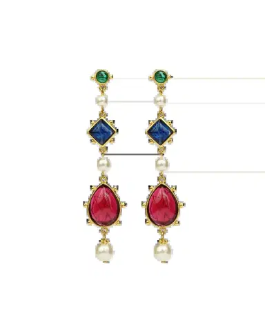 Ben-Amun Glass Multi-Drop Earrings | Thumbnail 2