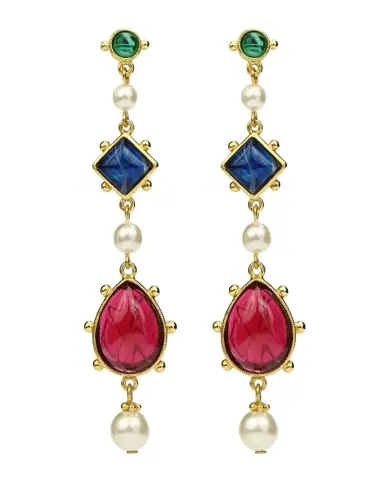 Ben-Amun Glass Multi-Drop Earrings | Thumbnail 1