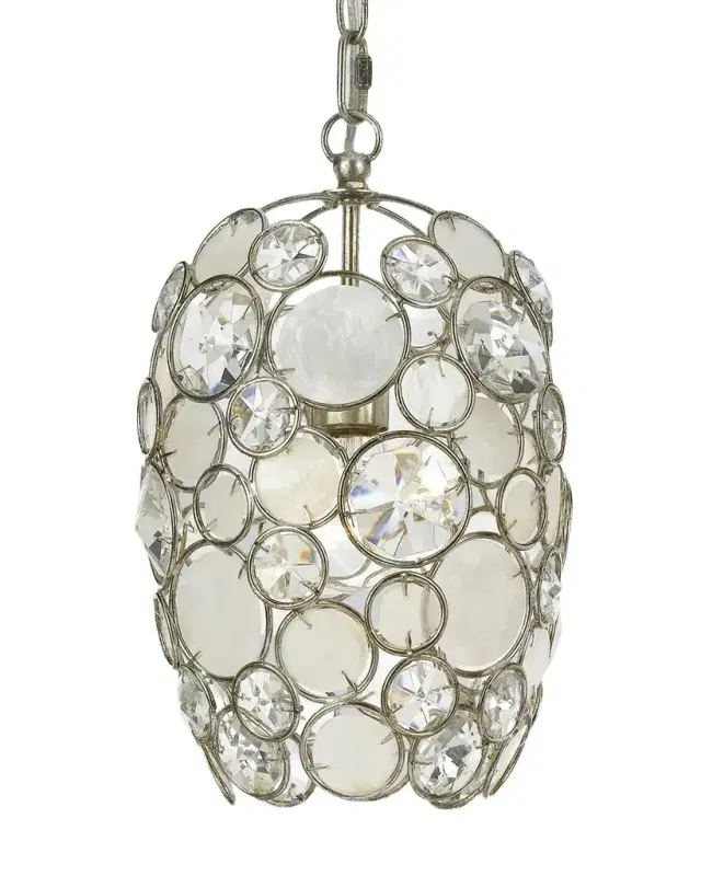Palla 1-Light Antiqued Silver Mini Chandelier