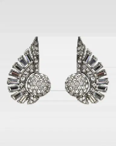 Ben-Amun Crystal Deco Clip-On Earrings | Thumbnail 2 Ben-Amun Crystal Deco Clip-On Earrings | Thumbnail 2