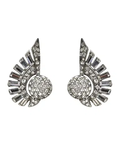 Ben-Amun Crystal Deco Clip-On Earrings | Thumbnail 1 Ben-Amun Crystal Deco Clip-On Earrings | Thumbnail 1