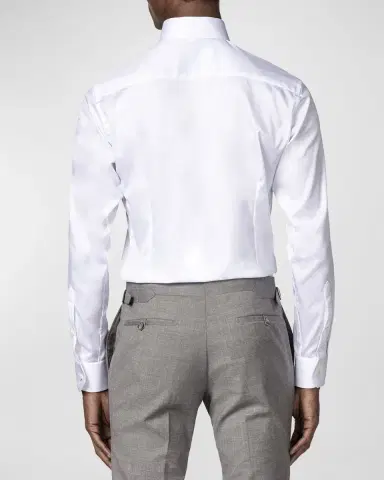 Eton Men's Slim-Fit Twill Dress Shirt with Cutaway Collar | Thumbnail 3