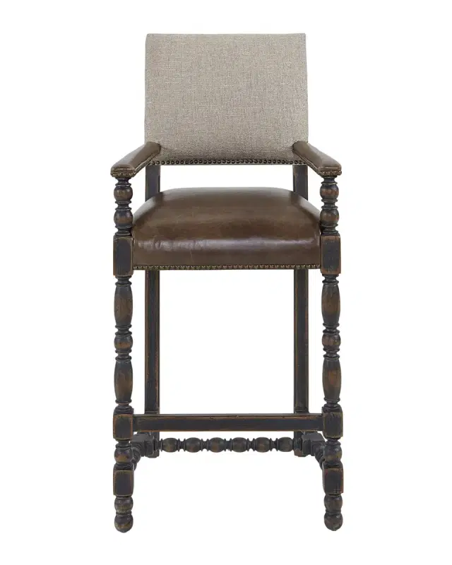 Casella Leather Bar Stool, 31"