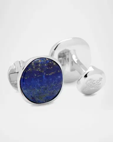 Cufflinks, Inc. Lapis Sterling Silver Cuff Links | Thumbnail 2