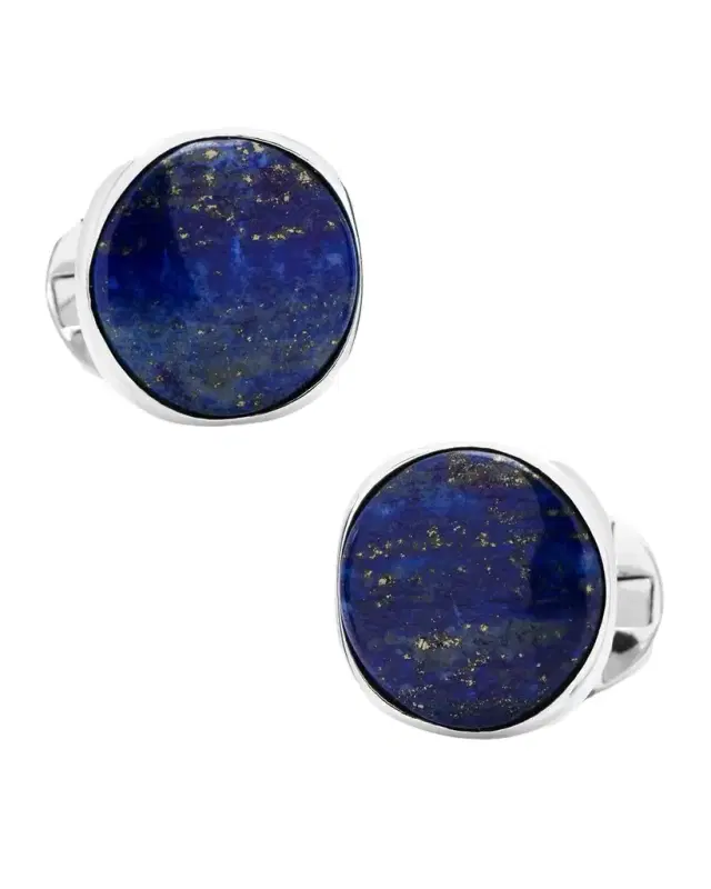 Lapis Sterling Silver Cuff Links