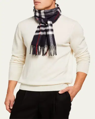 Burberry Men's Giant Check Cashmere Scarf | Thumbnail 4