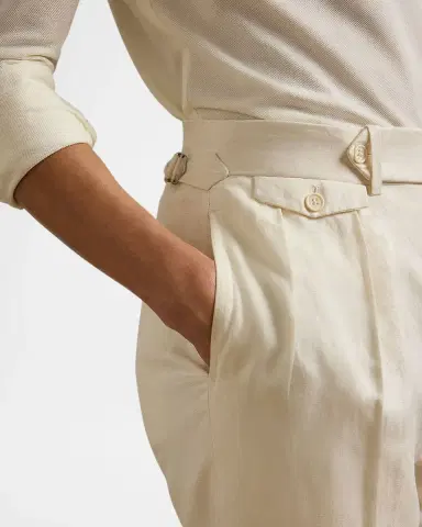 Ralph Lauren Purple Label Men's Wool Straight-Leg Trousers | Thumbnail 4