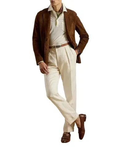 Ralph Lauren Purple Label Men's Wool Straight-Leg Trousers | Thumbnail 1