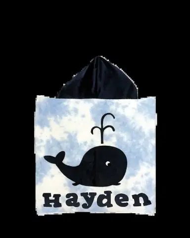 Boogie Baby Boy's Whale Towel, Personalized | Thumbnail 2 Boogie Baby Boy's Whale Towel, Personalized | Thumbnail 2
