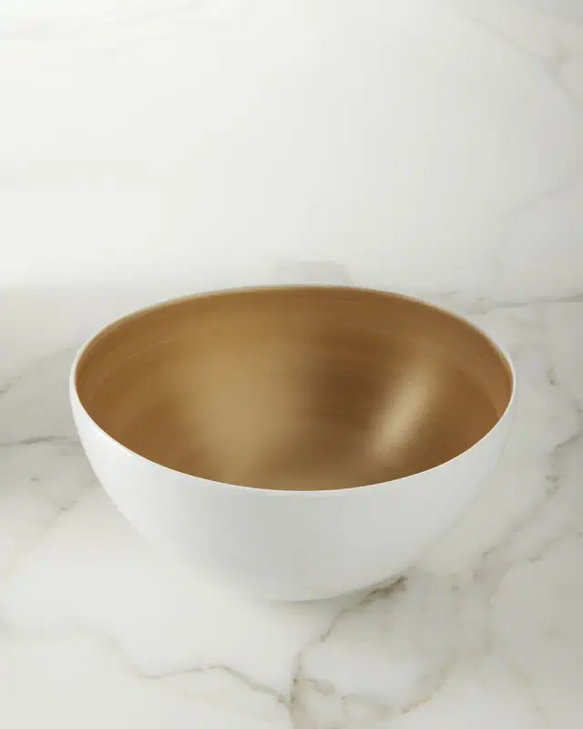 Brushstroke Golden Salad Bowl