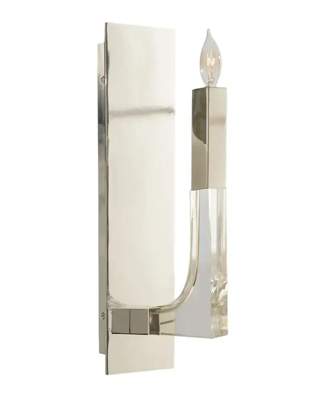 Acrylic and Nickel 1-Light Wall Sconce