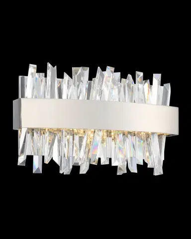 Allegri Crystal by Kalco Lighting Glacier 12" LED Bath Vanity Light | Thumbnail 4 Allegri Crystal by Kalco Lighting Glacier 12" LED Bath Vanity Light | Thumbnail 4