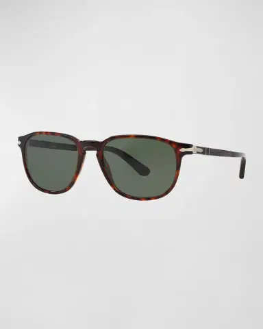 PERSOL Men's Square Patterned Acetate Sunglasses | Thumbnail 2 PERSOL Men's Square Patterned Acetate Sunglasses | Thumbnail 2
