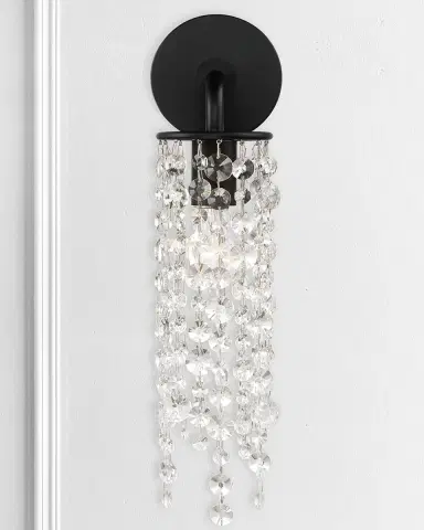Crystorama Gabrielle 1-Light Matte Black Wall Mount | Thumbnail 2 Crystorama Gabrielle 1-Light Matte Black Wall Mount | Thumbnail 2