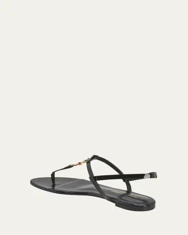 Saint Laurent Cassandra Leather YSL Slingback Sandals | Thumbnail 5 Saint Laurent Cassandra Leather YSL Slingback Sandals | Thumbnail 5