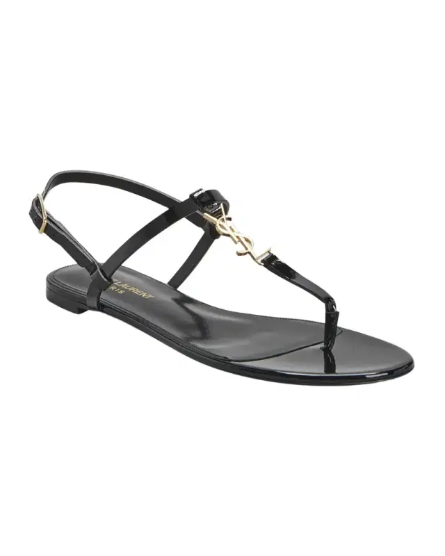 Cassandra Leather YSL Slingback Sandals