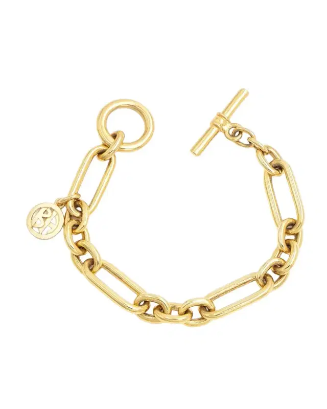 Gold Oval Link Chain Bracelet