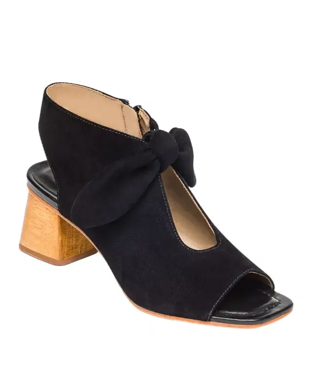 Bernardo Lizzie Suede Knot Zip Sandals