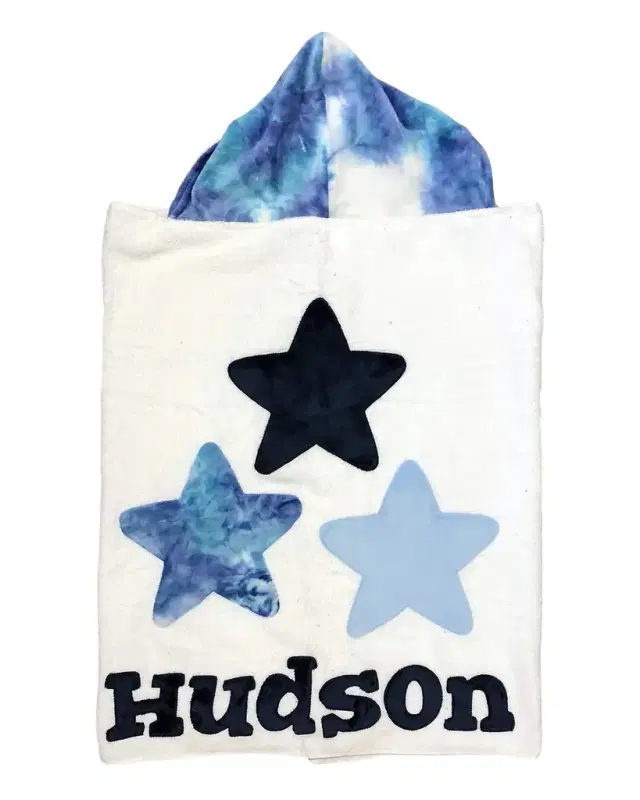 Boogie Baby Boy 's Triple Stars Tie-Dye Hooded Towel, Personalized
