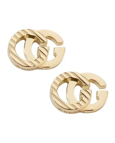 Gucci 18k Yellow Gold Running G Stud Earrings | Thumbnail 1