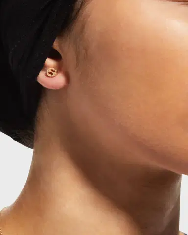 Gucci Interlocking-G Stud Earrings in Yellow Gold | Thumbnail 1